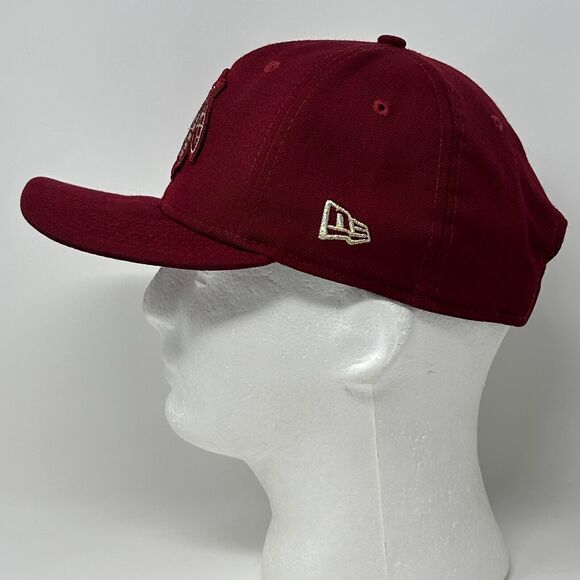 Chicago Blackhawks Hat Cap New Era NHL Hockey 6 Panel Wool Snapback Maroon Red - Picture 10 of 13